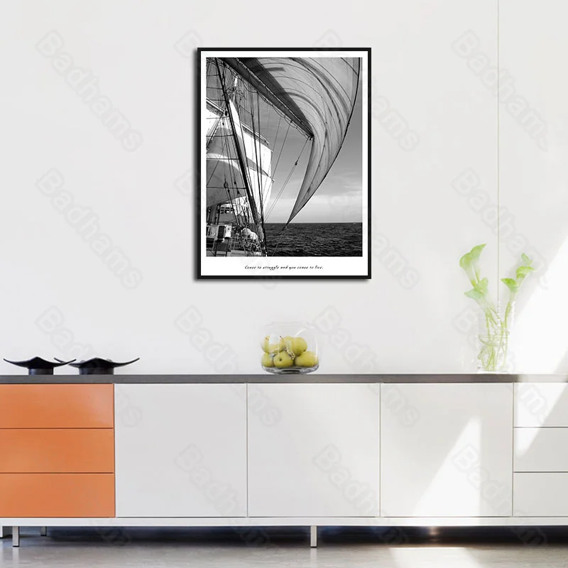 

Frameless Style Home Decoration Living Room Mural Night View Sail Bedroom Dining Hall Corridor Porch Canvas Hanging Painting