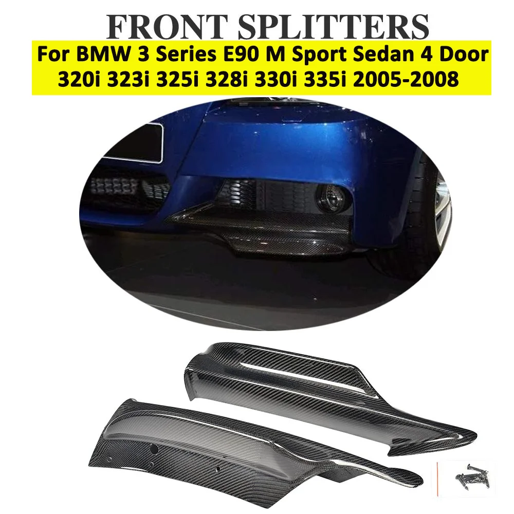 Углеродное волокно переднего бампера Туман разветвители ламп для BMW 3 серии E90 м