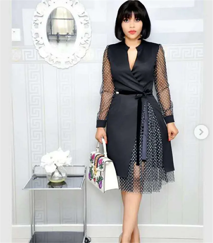 Женское элегантное платье в африканском стиле с принтом размера плюс M 2XL