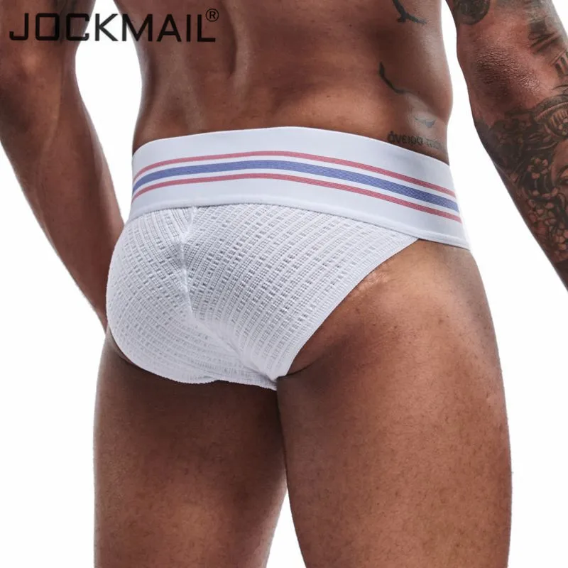 Новинка Брендовое Мужское нижнее белье Jockmail модные мужские трусы брифы для геев