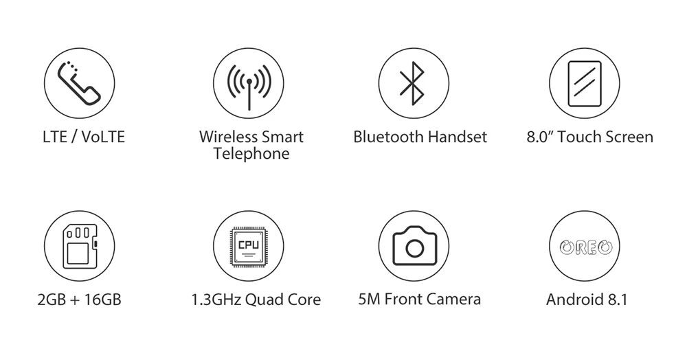 POPTEL V9 8,0 ''мобильный телефон 2 Гб ОЗУ 16 Гб ПЗУ видео телефон 5Мп сотовый телефон Android 8,1 SC9832E OTA OTG 4G 1800 мАч смартфон