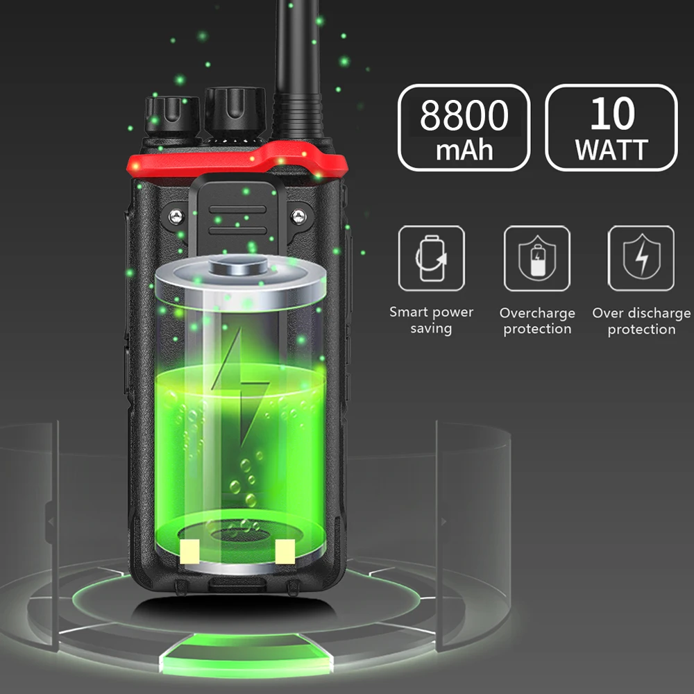 Портативная рация Baofeng 10 Вт 2 шт. UV-99 реальный высокомощный двухсторонний