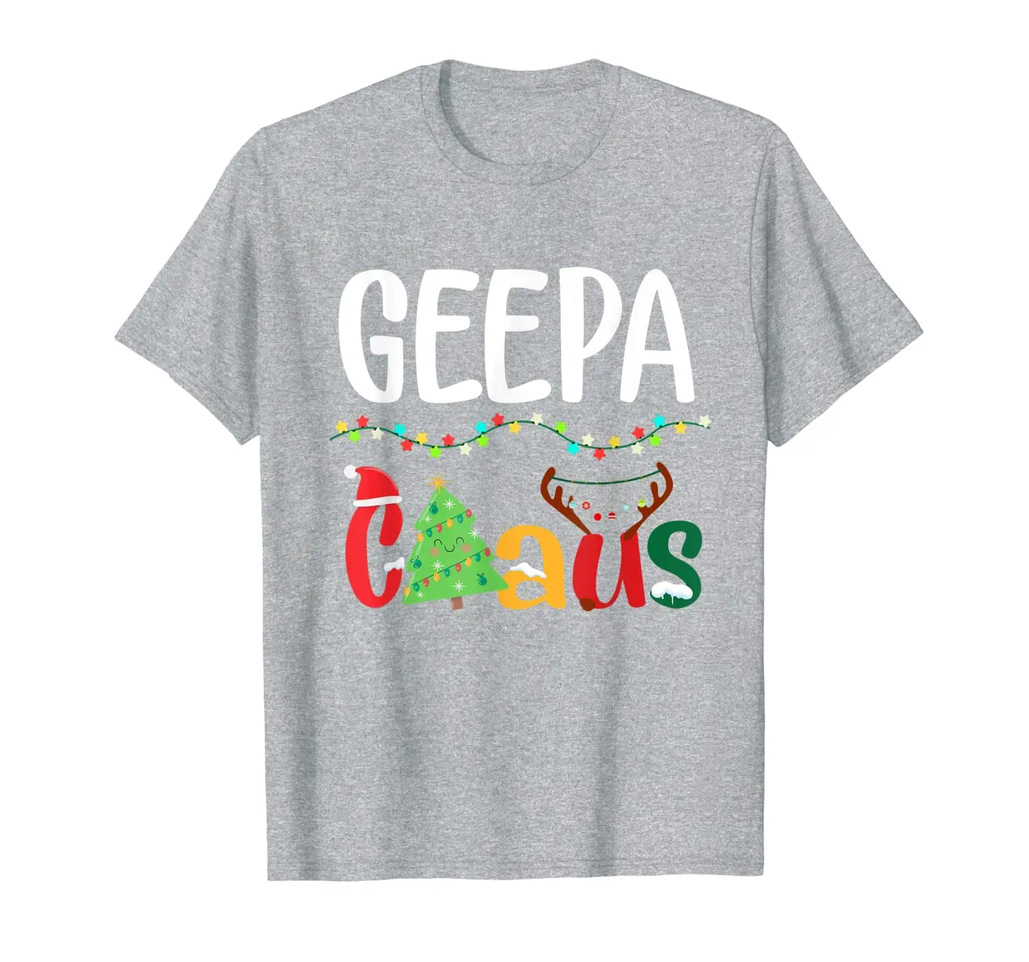 

Mens Grandpa Geepa Claus Funny Xmas Santa Costume Gift Cute T-Shirt
