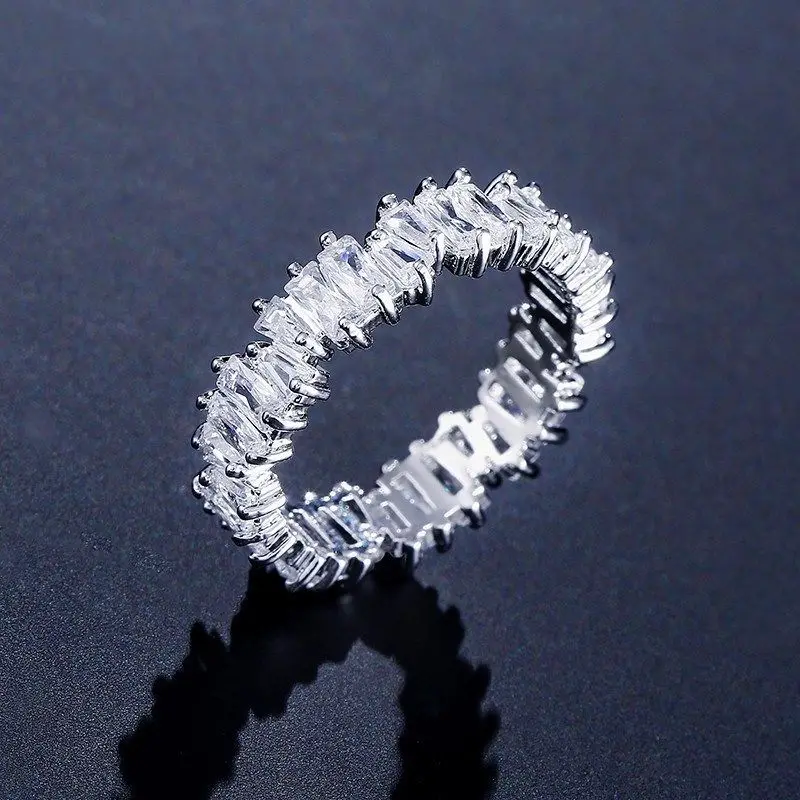 Женское кольцо с фианитом свадебное кубическим цирконием класса ААА Ювелирное