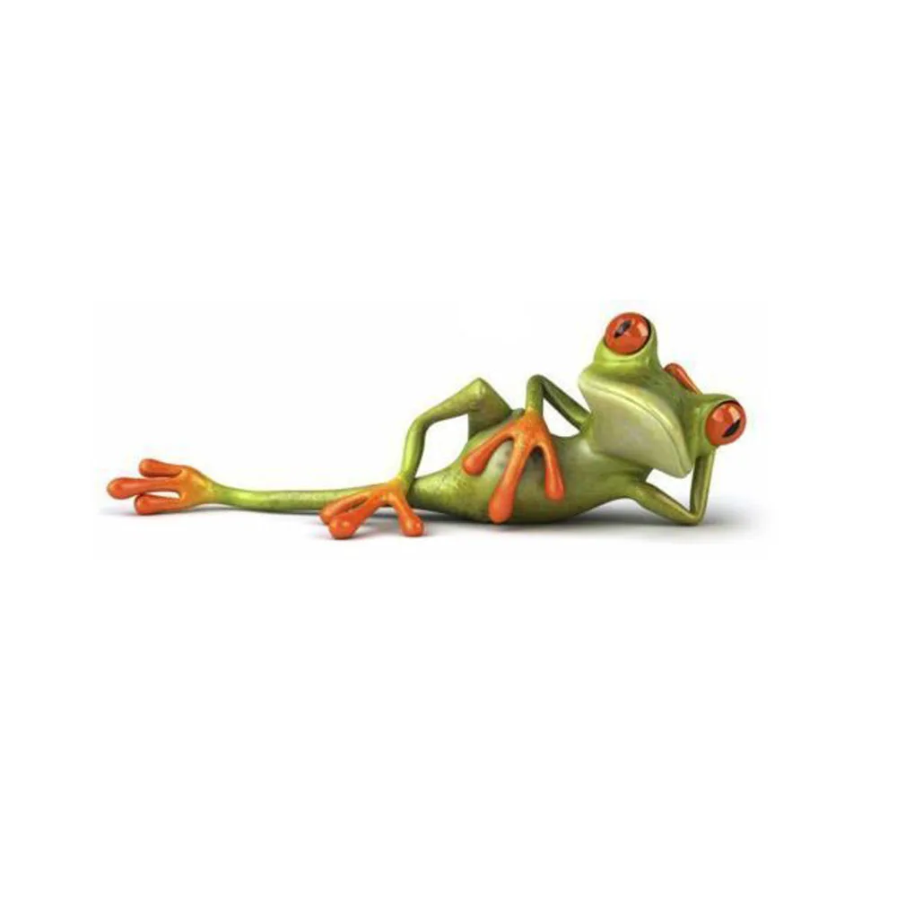 

Car Sticker 3D Interesting Personality Spoof Novel Green Lying Frog Wall Car Window Vinyl Decal