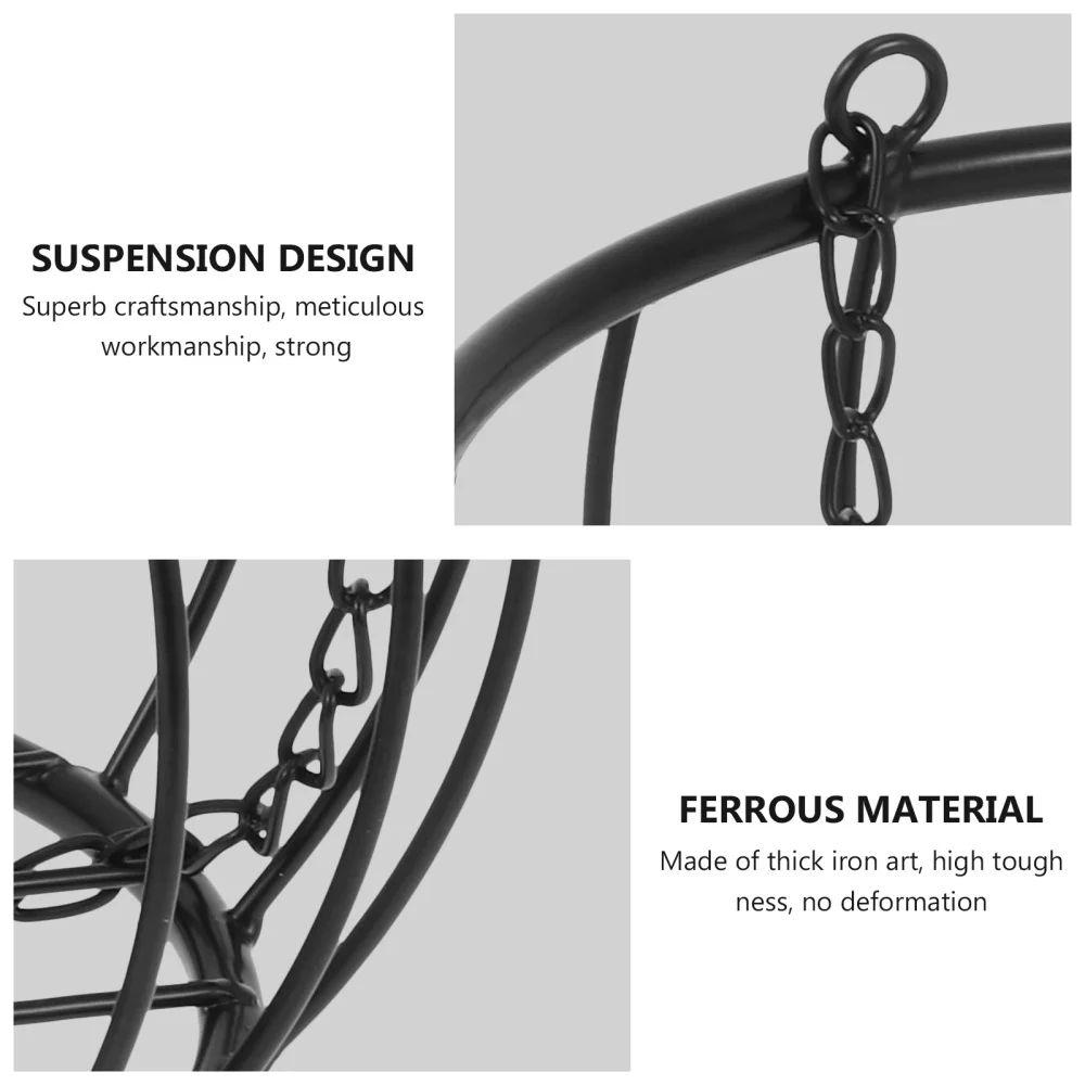 

1 Pc Vintage Flowerpot Storage Basket Decorative Storage Holder (Black,)