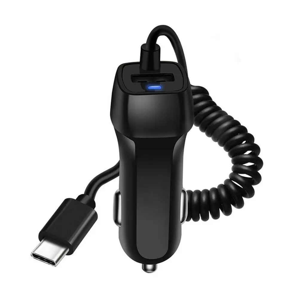

Car Charger With USB Cable Mobile Phone Charger For iphone 11 7 Samsung S10 Xiaomi Micro USB Type C Cable Fast Car Phone Charger