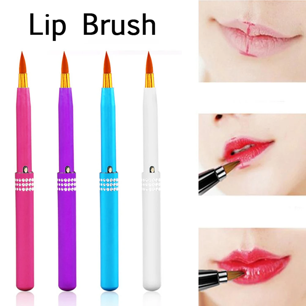 1 шт. Кисть для макияжа губ ручка с металлической ручкой косметический блеск