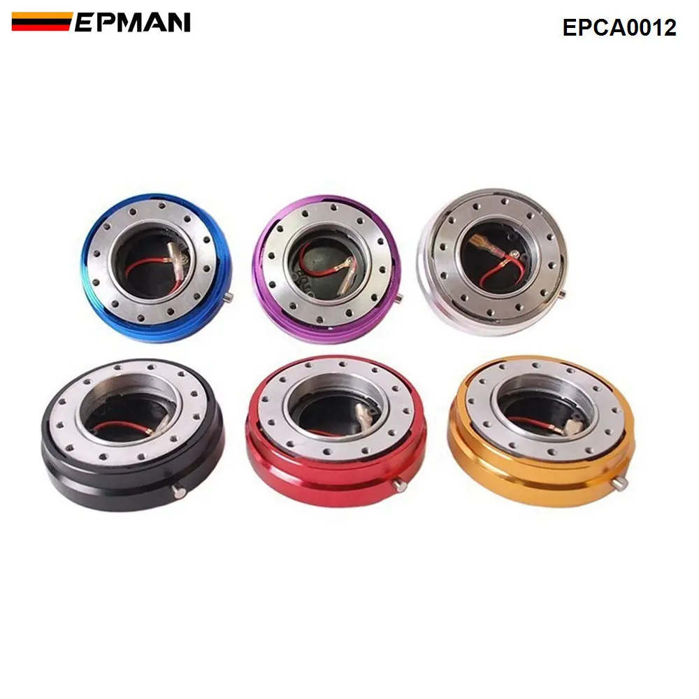 Фото EPMAN Hot Selliing Тонкая версия рулевого колеса Quick Release (синий, красный, черный, золотой, серебристый, фиолетовый) EPCA0012 №3