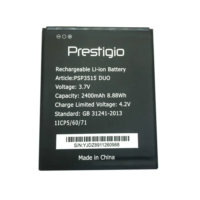 

10 шт., аккумулятор PSP3515 DUO для Prestigio Muze U3 PSP3515, 2400 мАч, аккумулятор высокого качества + трек-код