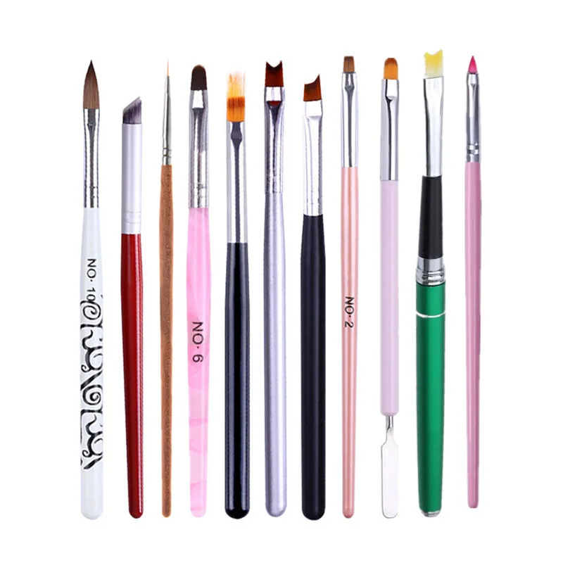 Линия ногтей кисти цветок ручка Раскрашивание рисунок градиент акриловый