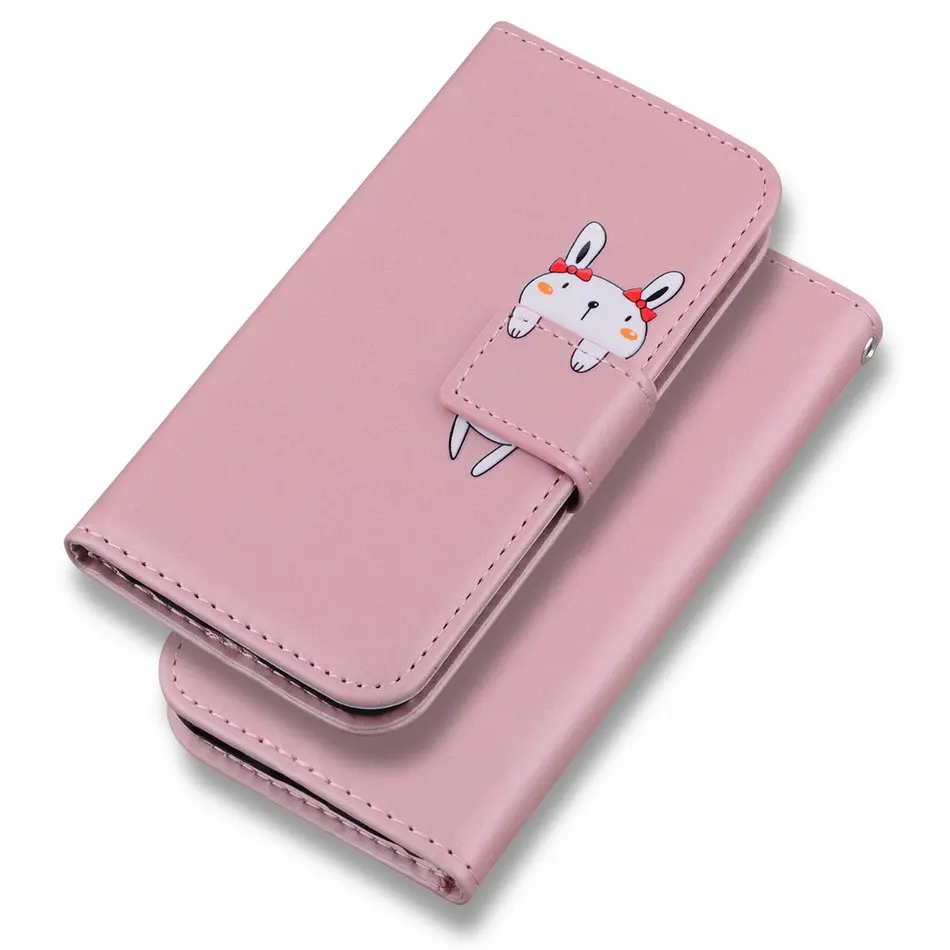 Lovely Animal Casual Cover For iPhone 13 12 Mini 11 Pro X XR XS Max 5 5S SE 6 6S Wallet Card Pocket Stand Phone Bags Case P22G | Мобильные
