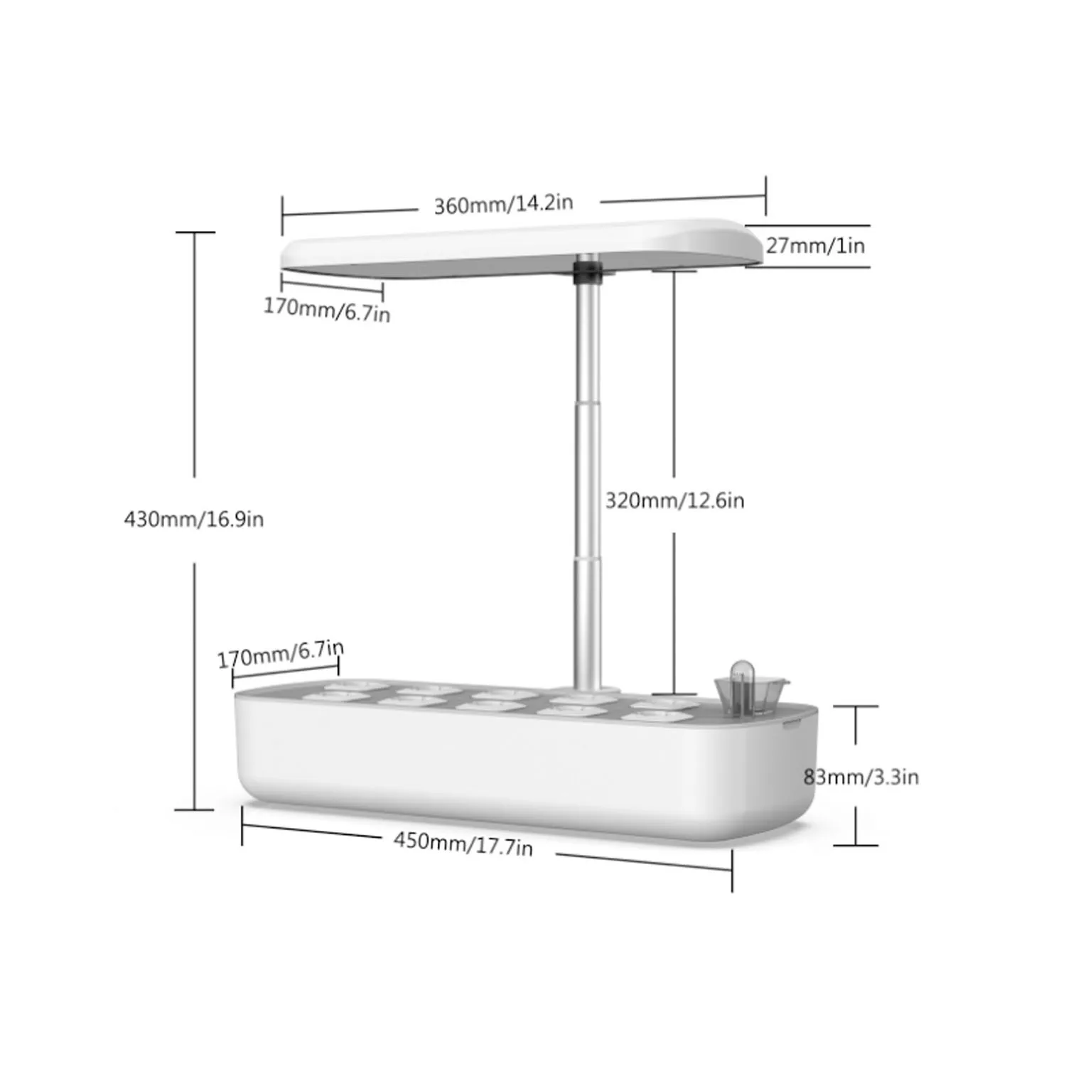 Крытый гидропоники сад гидропонного выращивания лампа-ящик для комнатных