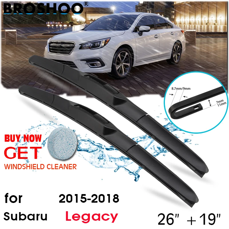 

Car Wiper Blade Front Window Windscreen Windshield Wipers Blades J hook Auto Accessories For Subaru Legacy 26"+19" 2015-2018