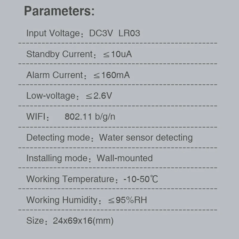 Смарт-датчик утечки воды AMS-WiFi детектор уровня с сигнализацией приложением Tuya Alexa