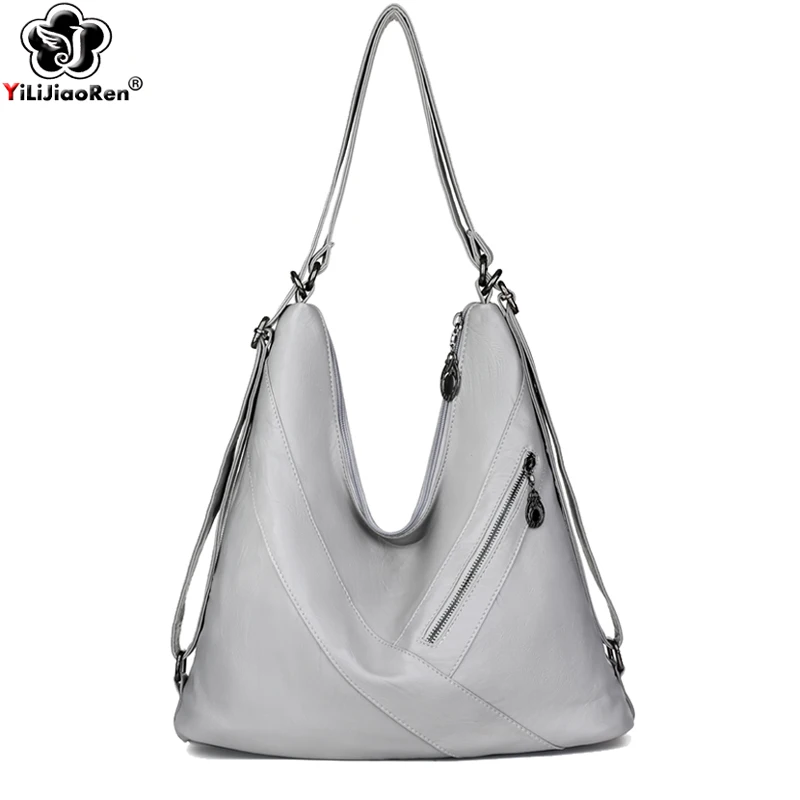 Модные женские сумки Хобо роскошная Брендовая женская большая сумка-тоут