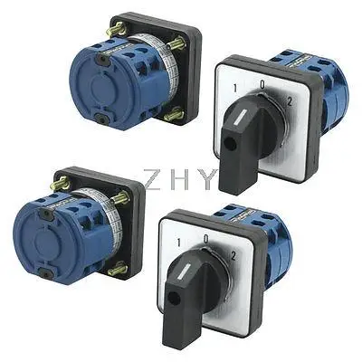 4 шт 660V 20A 2 полюса 3 х позиционный квадратный Панель крепления переключающее