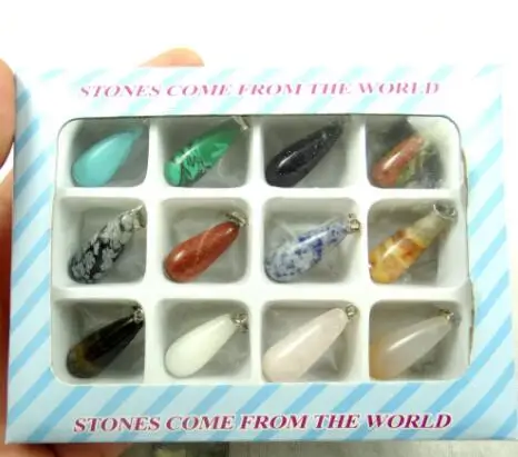 

Natural stone Turquoises Quartz crystal tiger eye aventurine Water droplets pendant for diy Jewelry making necklace Accessories