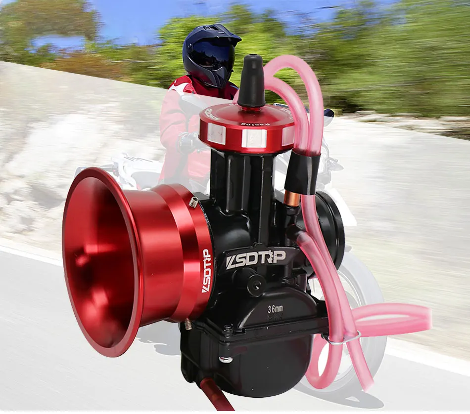 ZS Racing 63 мм KEIHI PWK34 36 38 40 42 мм Конкурентоспособная мото Модифицированная карбюратор воздушный фильтр чашка ветер чашка цветная чашка с рожком