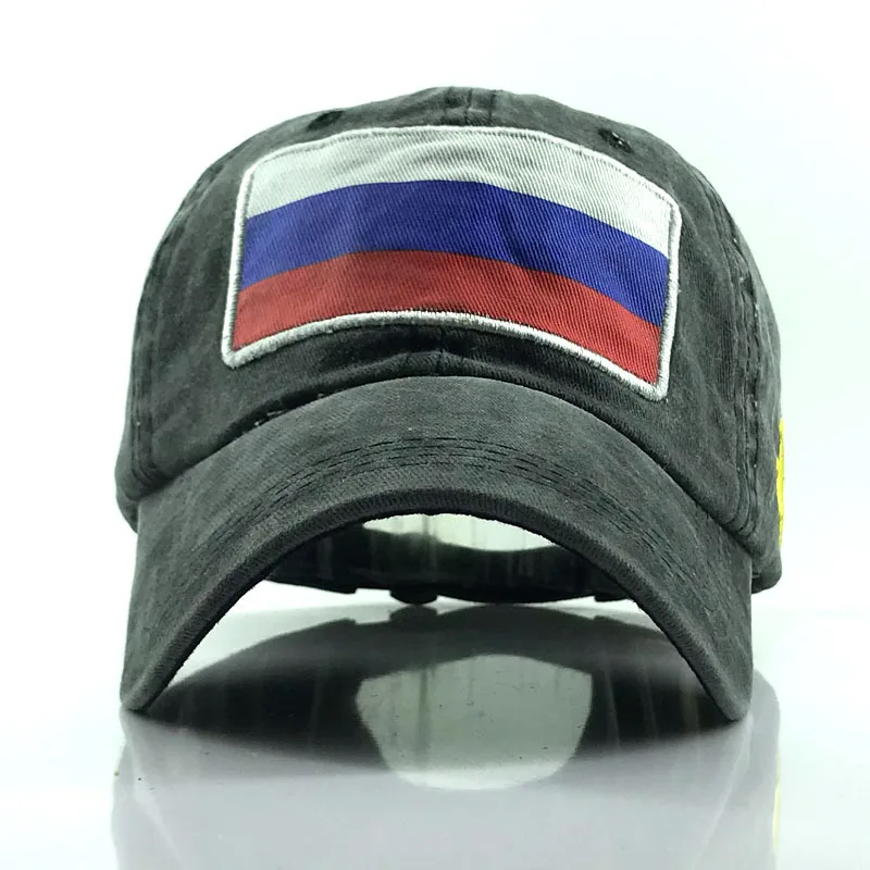 RU Флаг 100% хлопок мыть сделать старый бейсбольная шляпа Женская Мужская для