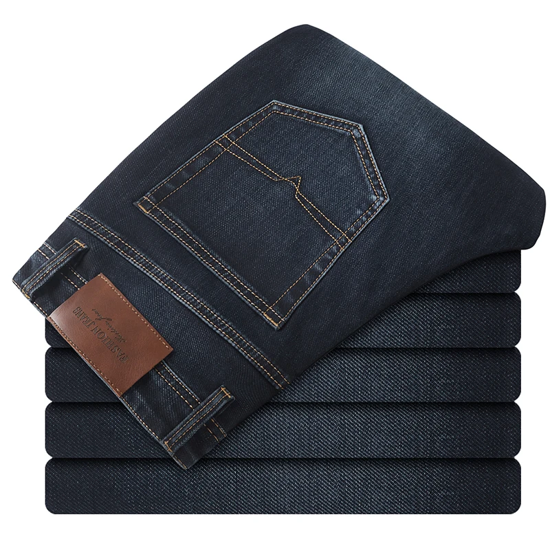 

2020 autumn and winter new men's jeans high-quality cotton stretch straight straight slim fashion casual brand men's pants gray