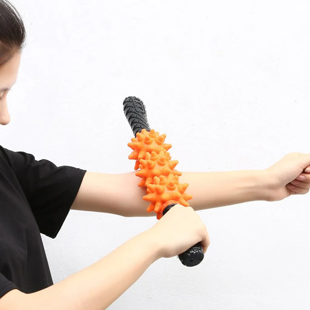 Мышечный ролик массажная палочка для йоги фасции целлюлит колючий шар