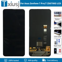 6 67original for asus zenfone 7 pro lcd display touch screen repair parts replacement for asus zenfone 7 zs670ks display screen