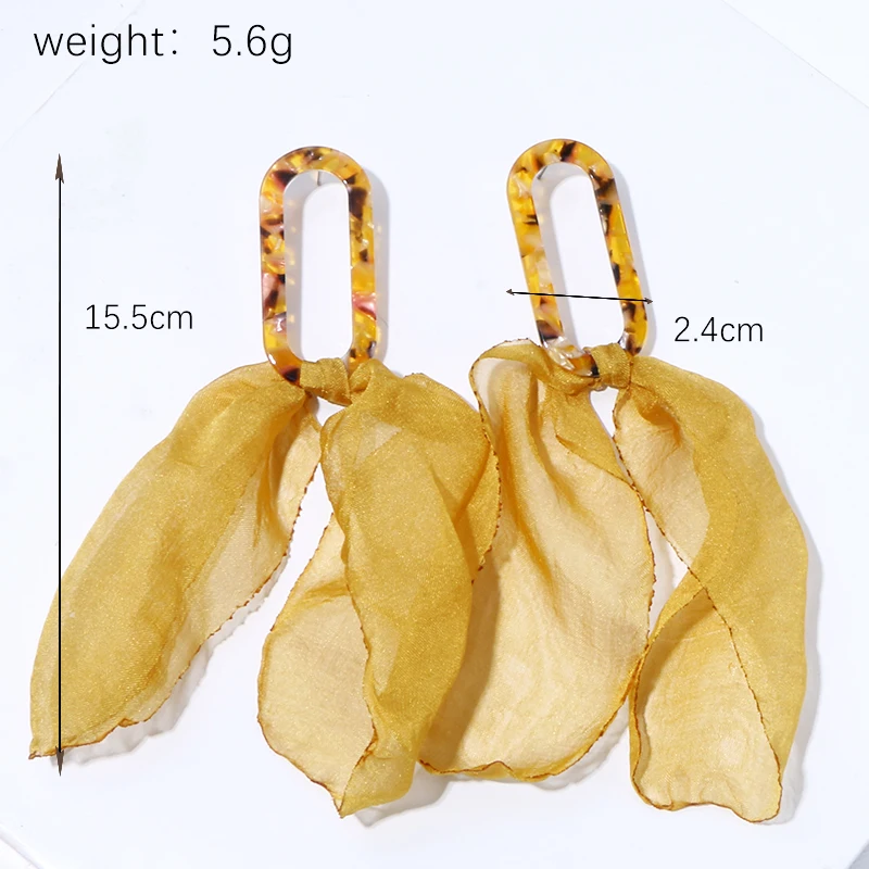 KOMi 5Colors Acetate Ribbon Bow Tassel Earrings Dangle Pendientes Girl Wedding Party Gift Dating Jewelry H0536 | Украшения и