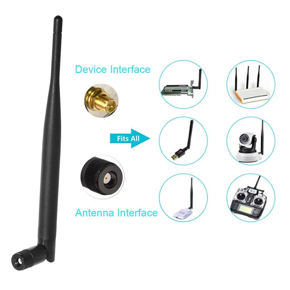 Eightwood 2 шт. двухдиапазонный Wi-Fi 4 ГГц 5 8 6dBi MIMO RP-SMA женский антенна для маршрутизатор
