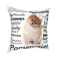 cute dog pomeranian traits and personality pillowcase soft fabric cushion cover decorations pillow case cover bed square 40x40cm