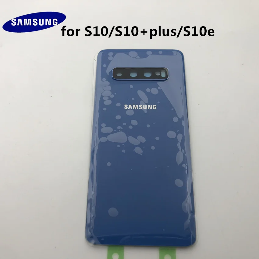 samsung Galaxy S10+ plus G970 G975 S10e G973 Задняя стеклянная крышка батарейного отсека, задняя крышка корпуса, запасной чехол+ клейкая наклейка