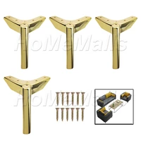 4pcs metal furniture legs gold replacement feet as cabinet sofa bed tea coffee table chair desk leg support foot home hardware