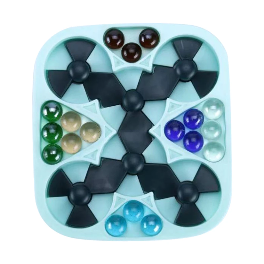 Mini Marbles Game Set with Rotating Disc Stress Relief Ball Toy Pinball Early Education for Children Adult | Дом и сад