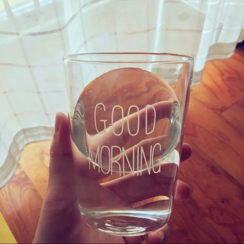 450 мл доброе утро черный белый цвет прозрачный материал Стекло Кофе Чай напитки