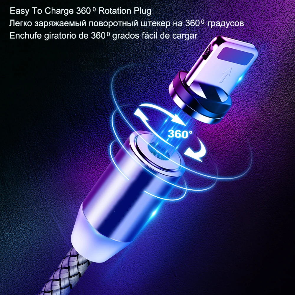Магнитный зарядный кабель Micro USB/Type-C для iPhone 12 11 Prp Samsung S21 S20 Xiaomi Huawei | Мобильные