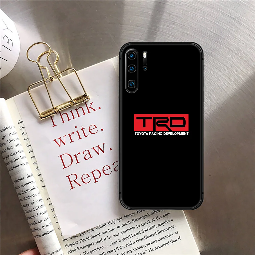 

Car Toyota TRD Phone Case Cover For Huawei Mate P 10 20 30 40 Lite Pro Smart Z 2019 Black Silicone Etui