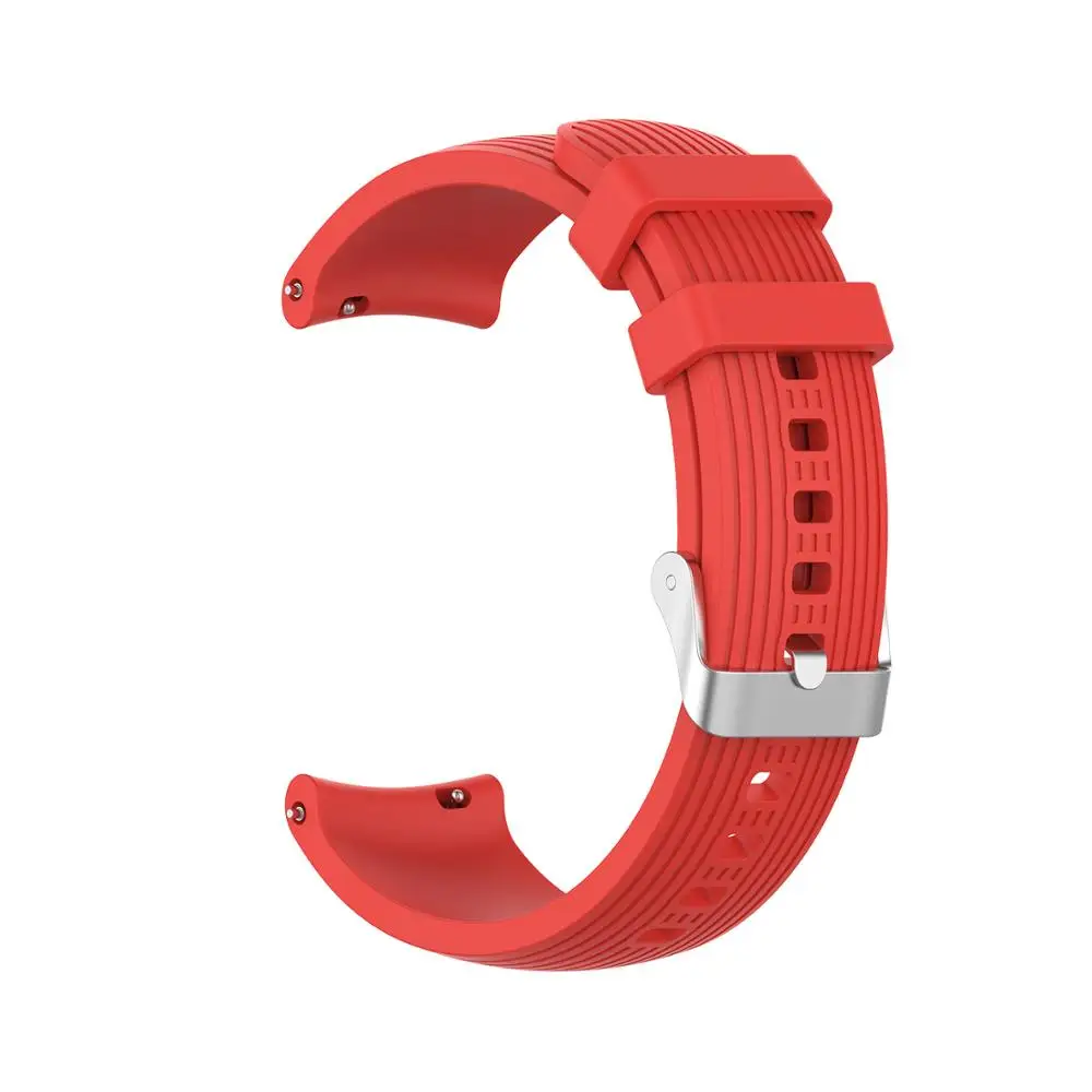 red 22 мм 20 мм силиконовый спортивный ремешок для samsung Galaxy Watch 46 мм SM-R800 Amazfit ремешок Bip для Galaxy watch 42 мм регулируемый ремешок - Цвет ремешка: red