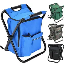75% Discounts Hot! Folding Camping Fishing Chair Stool Portable Backpack Cooler Hiking Picnic Bag