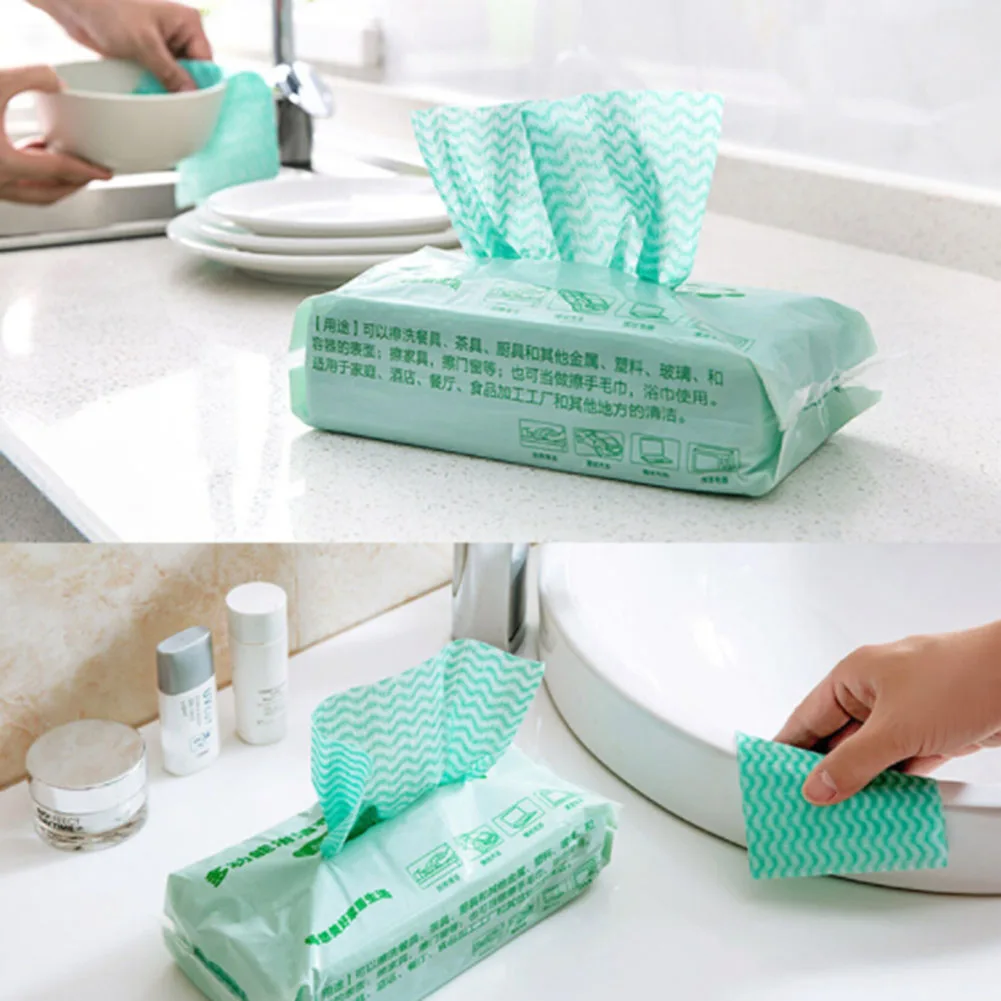 Салфетка одноразовая для мытья посуды тряпка из нетканого материала