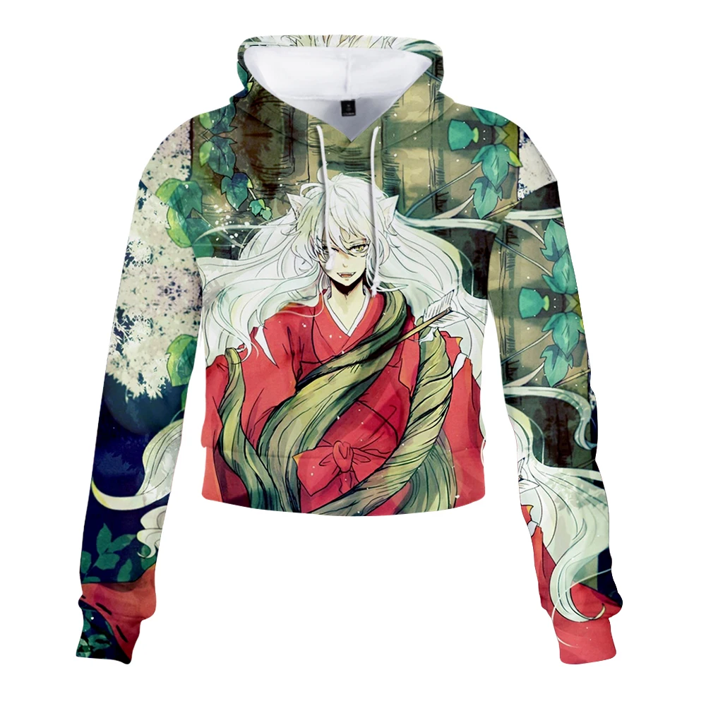 Новинка Inuyasha толстовки с 3D принтом harajuku свитер круглым вырезом женская одежда
