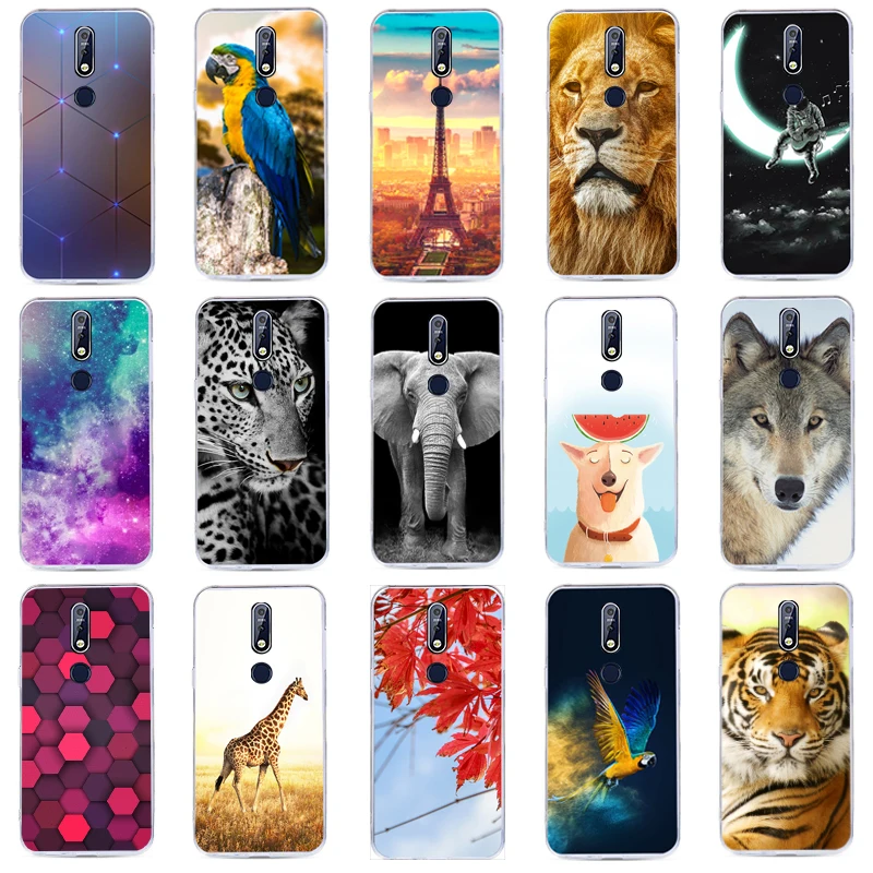 

J&R Case For Nokia 7.1 Soft Silicone Cover For Nokia 7.1 Printing Cover Coque Funda Phone Cases