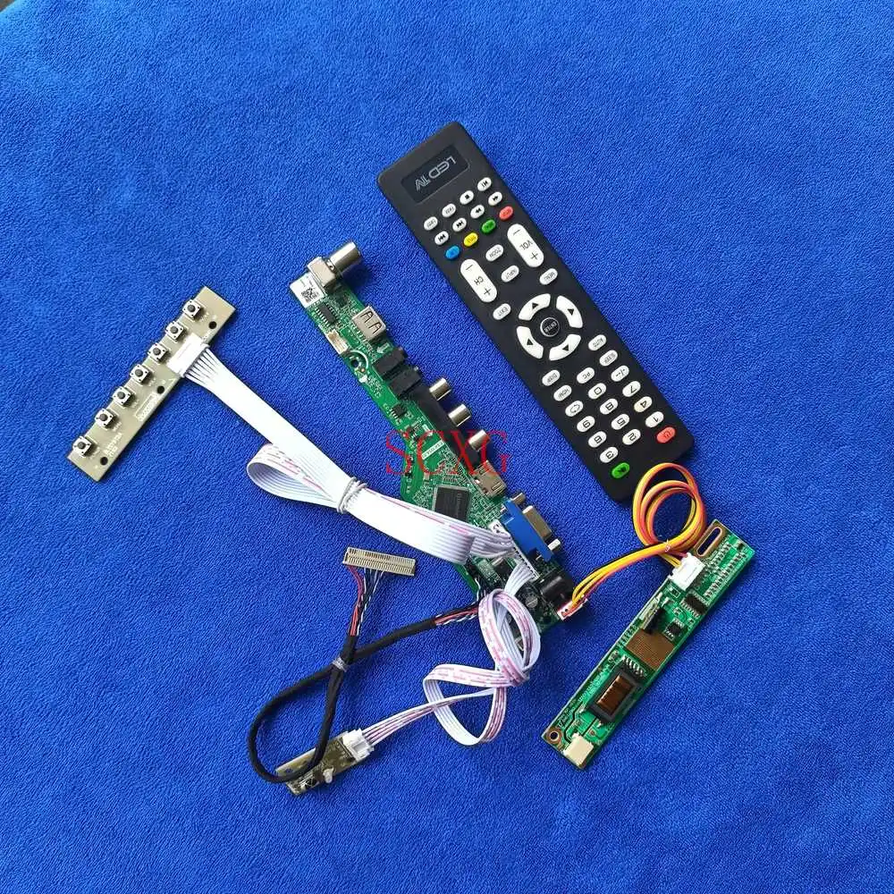 

30-Pin LVDS 1-CCFL 1280*800 USB VGA AV HDMI-compatible Analog LCD matrix drive board kit Fit CLAA141WB02/CLAA141WB03/CLAA141WB05
