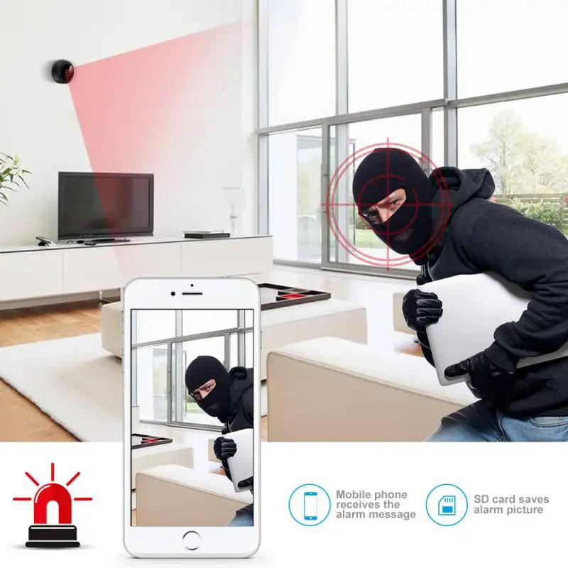 Timethinker Tuya WI FI мини Камера 4k HD 1080P Ночное видение пульт дистанционного управления