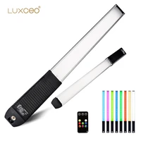 luxceo q508a rgb led video selfie light wand tube photography lamp remote control 8 color 3000k 5750k photo lighting for youtube