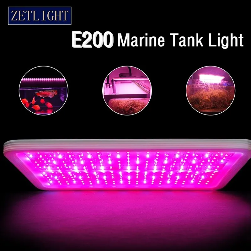 저렴한 해양 LED 수족관 조명 밝기 조절 바닷물 램프 수생 조류 성장 빛 무선 조명 산호초 나노 물고기 탱크