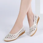 Туфли Jzzddown женские из спилка, легкие лоферы, плоская подошва, дышащая летняя обувь для мам