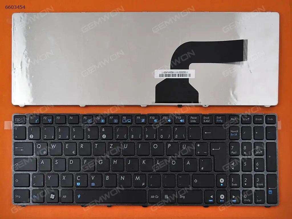 Немецкая QWERTZ новая сменная клавиатура DE GR для ноутбука ASUS G60 G60J G60V G60JX G60VX A73T черная