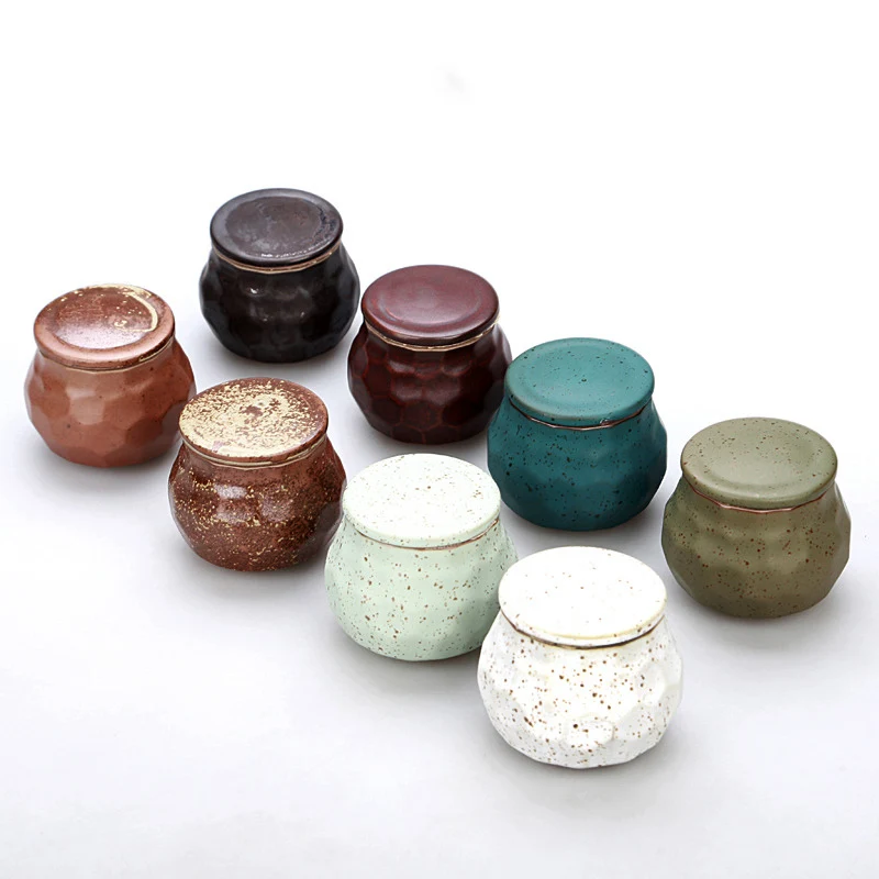 Фарфоровая чайная банка мини бутылка для еды кухонная специй герметичный
