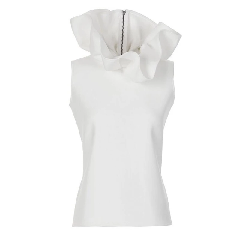 INDRESSME 2020 летние новые коллекции с оборками и вырезом без рукавов Модные женские