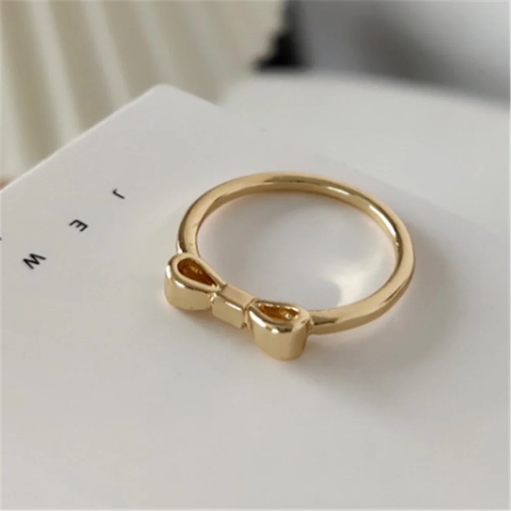 

Fashion All-match Trend Golden Bow Ring Women's Holiday Gift Jewelry Wholesale